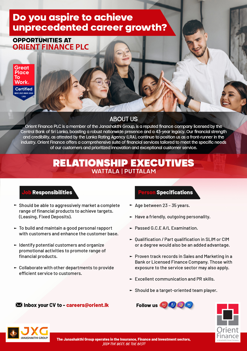 relationship-executive-wattala-puttalam